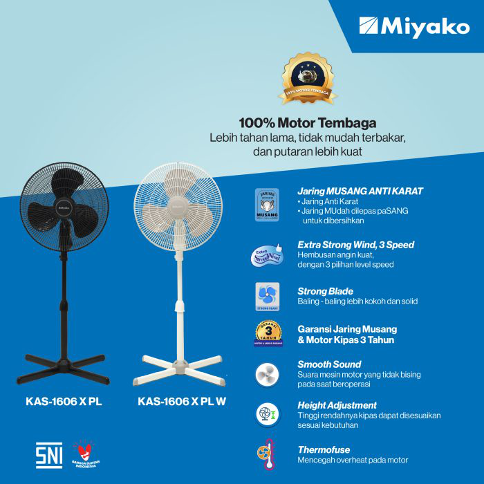 KAS-1606 X PL W (Stand Fan)
