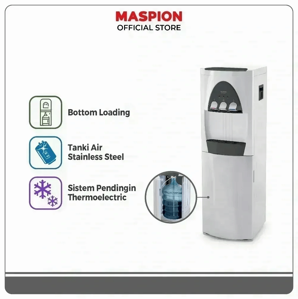 Maspion Dispenser Galon Bawah Hot, Cold and Normal MD-105BL